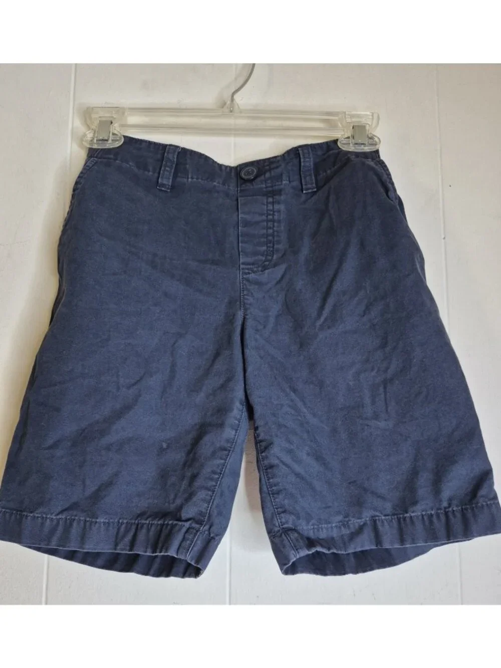 Lands End Navy Blue Casual School Uniform Shorts Youth Boys Size L (10-12)